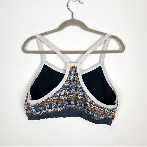 Jewel Pattern Print Racerback Sports Bra - Picture 2 of 6